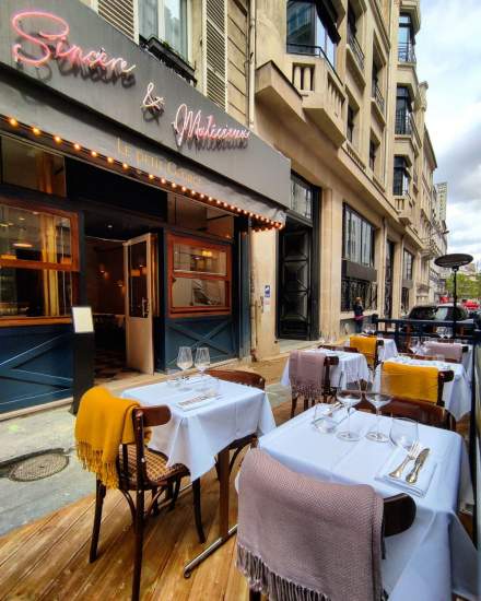 Terrasse Le Petit George Restaurant Rue Washington Paris 8